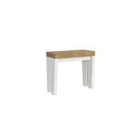 Console extensible 90x40/196 cm Spimbo Mix Small dessus Chêne Nature - structure Frêne Blanc -