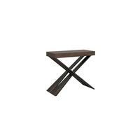 Console extensible 90x40/300 cm Diago Premium Noyer cadre Anthracite -