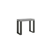 Console extensible 90x40/300 cm Tecno Ciment cadre Anthracite -