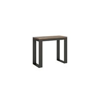 Console extensible 90x40/300 cm Tecno Evolution Chêne Nature cadre Anthracite -