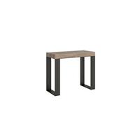 Console extensible 90x40/300 cm Tecno Premium Chêne Nature cadre Anthracite -