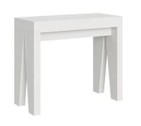 Console extensible blanche 8 personnes 40 à 196 cm Naxo 2 pieds