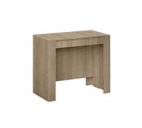 Console extensible coloris chene canadien - Dim : 90 x 78 x 50 - 235 cm --