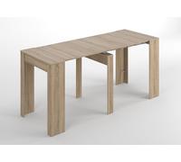 Console extensible coloris chêne canadien - Dim : 90 x 78 x 50 - 235 cm