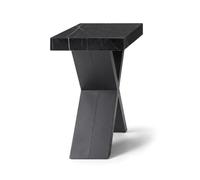 Console extensible gain de place en mélamine Paris - Effet marbre noir
