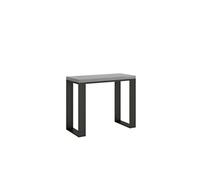 Console extensible portefeuille 90x45/90 cm Tecno Libra Ciment cadre Anthracite -
