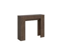 Console extensible - SLICK - Noyer - 90x25 cm - jusqu'à 181 cm - 8 places