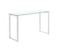 Console FREYA - Verre trempé & métal chromé