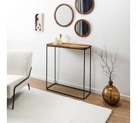 Home Deco Factory Console HD0402 Acacia Collection Softness 80x82x30 cm Marron noir