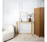 Console - HOME DECO FACTORY - Élégante - En Verre et Bois - Marron
