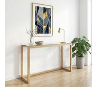 The home deco factory Console verre et bois - Beige