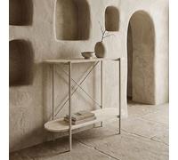 Console - HOME DECO FACTORY - TERRA NOVA - Élégante - Aérienne - Blanc et Beige