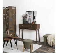HOME DECO FACTORY Console Tiffany avec Tiroirs et Étagères Marron Chocolat