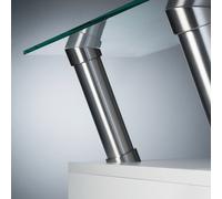 Console inclinée de snack inox diamètre 50 mm hauteur 202 mm LMC CON820IN