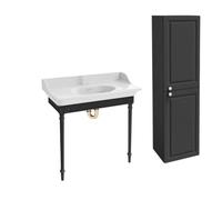 Console JACOB DELAFON Cléo 1889 - Meuble de salle de bain - Laque - Style vintage - Plan vasque suspendu
