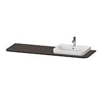 Duravit Console lavabo Happy D.2 Plus HP031HR6969 160x55 cm, 1 découpe, vasque à droite, noyer