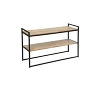 Console marron en metal et bois d'acacia - Dim : L.120 x l.40 x H.75 cm -