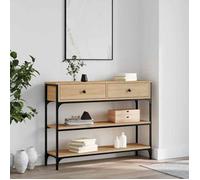 Console Meuble - vidaxl - Table d’Entrée (1 pc) - bois d'ingénierie - chêne sonoma - 100 x 25 x 75 cm@nvq69m