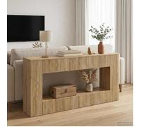 Console Meuble - vidaxl - Table d’Entrée (1 pc) - bois d'ingénierie - chêne sonoma - 155 x 29 x 74 cm@hpp47v
