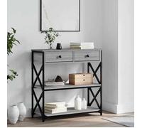 Console Meuble - vidaxl - Table d’Entrée (1 pc) - bois d'ingénierie - sonoma gris - 75 x 28 x 75 cm@dul34l