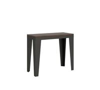 Console murale extensible - Flame Small Evolution - Noyer - 90x40/196 cm