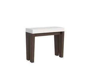 Console murale extensible Spimbo Mix - Blanc - Noyer - Enfant