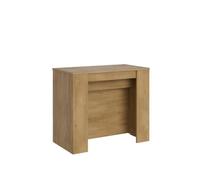 Console murale extensible - Venus - Chêne Nature - 90 cm - 14 places - Contemporain