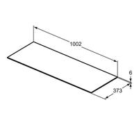 Console murale Ideal Standard Conca, en céramique, dimensions 100 x 37,3 cm