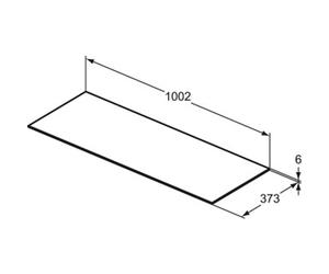 Console murale Ideal Standard Conca, en céramique, dimensions 100 x 37,3 cm