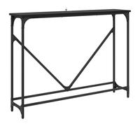 Console Noir Dab 102 x 23 x 75 cm Bois Ingénierie | Design industriel, finition mate, pieds réglables, surface résistante aux taches, cadre en acier, polyvalent