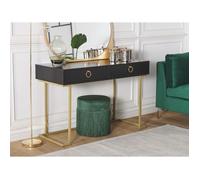 Console noire et dorée 2 tiroirs WESTPORT