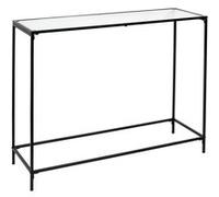 Console Noire Plateau en Verre Texturé - GLASSI -