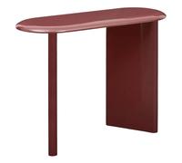 Console ovale Douglas 40x100cm bordeaux finition laquée brillante - Atmosphera Créateur d'intérieur