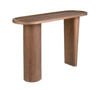 Console ovale en noyer demi-point