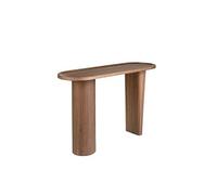 Console ovale en noyer demi-point