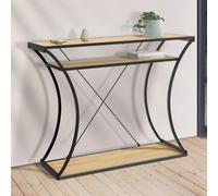 Console Pieds Courbés Detroit Avec Double Étagères Design Industriel