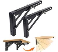 Console pliante 400 mm - robuste, acier inoxydable - convient pour la cuisine et le bureau