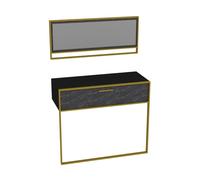 Console Polka Aynali noir or noir 90 x 38,5 x h76,8cm