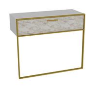 Console Polka blanc or blanc 90 x 38,5 x h76,8cm