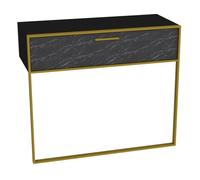 Console Polka noir or noir 90 x 38,5 x h76,8cm