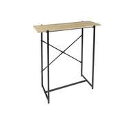 Console simple plateau Métal et Aspect Bois - DARA -