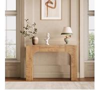 Console style ferme - GARVEE - 120x29,5x83,5 cm - Marron - Bois veiné réaliste - Lignes épurées - Construction robuste