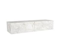 Console suspendue avec 2 portes - Effet marbre blanc - TENIDA