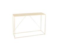 Console table d'entrée en acier coloris Beige - Longueur 120 x largeur 40 x Hauteur 85 cm - -
