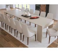 Console table extensible 12 couverts - 6 rallonges - Beige - ONEGA