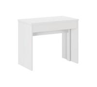 Vente-unique - Console Table Extensible 12 Couverts - 6 rallonges - Blanc - ONEGA