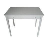 Console - Table guéridon - Coloris Blanc - 1 tiroir