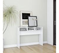 Console Table WIFESE Blanc 105x30x80 cm Aggloméré Pliante Entrée/Salle à Manger Bois