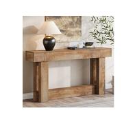 Console Tribesigns Rectangulaire Chêne clair vintage 160x30x85 cm Clair Marron