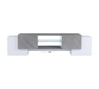 Console TV en MDF, Blanc/Gris, LED-Bluetooth, 180x40x46,5 cm